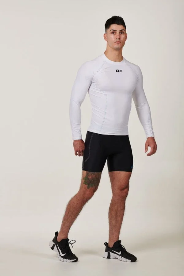 Mens White Long Sleeve Compression Top $39.99 (1)